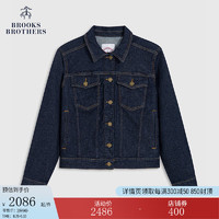 布克兄弟（BrooksBrothers）女士春夏复古微弹休闲牛仔外套 4002-深蓝色 S