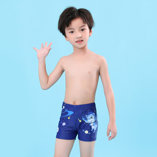 88VIP：LI-NING 李宁 儿童游泳裤新款男童泳衣中大童宝宝小男孩泡温泉专业训练泳裤
