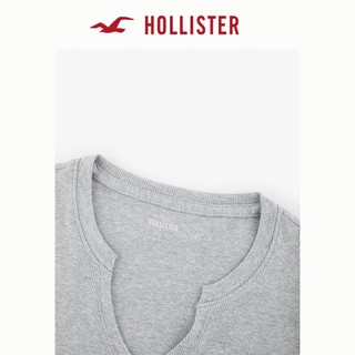 HOLLISTER24夏美式辣妹双爱心领口短袖T恤上衣 女 KI357-4026 灰色 XS (160/84A)