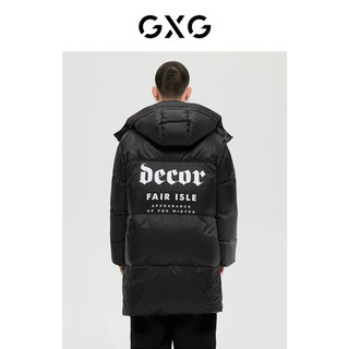 GXG男装绿意系列黑色羽绒服2022年冬季 黑色 170/M
