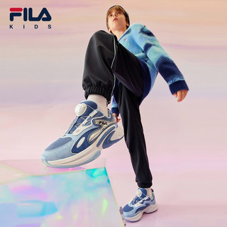 FILA【鲸鱼鞋】斐乐童鞋儿童跑步鞋中大童儿童复古跑鞋 珠宝蓝/典蓝-BP 39码 内长24.5cm