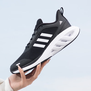 阿迪达斯 （adidas）春夏男鞋运动鞋舒适耐磨减震休闲跑步鞋 36.5UK4码 黑/白