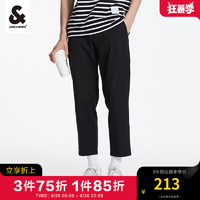 杰克·琼斯（JACK&JONES）夏季裤子男薄商务高端直筒男裤品牌休闲裤潮流百搭高级感男装衣服 黑色-E40 175/80A/MR