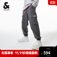 杰克·琼斯（JACK&JONES）秋季男士百搭简约舒适帅气口袋复古工装休闲长裤223314053 石雕灰E05 170/76A/SR