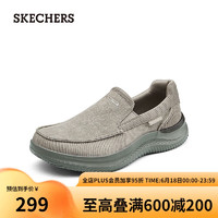 斯凯奇（SKECHERS）男士轻质一脚蹬休闲鞋205066 灰褐色/TPE 41.5 