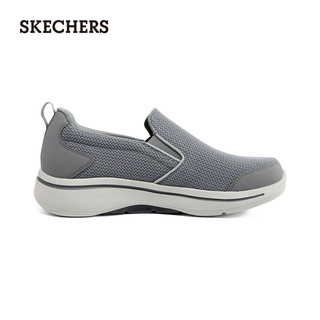 斯凯奇（Skechers）男士一脚蹬健步鞋缓震舒适乐福鞋216260 炭灰色/CHAR 40 
