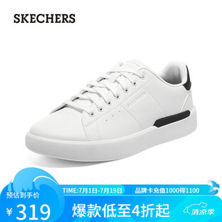 斯凯奇（Skechers）小白鞋男时尚板鞋舒适潮流休闲鞋210631 白色745 41.5 