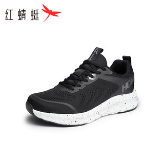 红蜻蜓男鞋2024休闲慢跑鞋男士透气运动鞋舒适户外男鞋 黑色 39