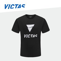Victas【推荐】维克塔斯乒乓球服短袖衣服84507比赛服运动T恤086504 086504黑色 2XL/185
