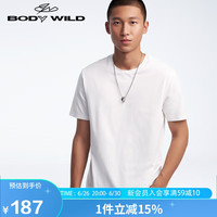 BODYWILD爱慕旗下同款舒适打底可外穿短袖时尚T恤ZBN12QU1白色165 白色-短袖