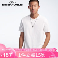 BODYWILD爱慕旗下同款舒适打底可外穿短袖时尚T恤ZBN12QU1白色175 白色-短袖