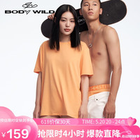 BODYWILD爱慕旗下同款舒适打底可外穿短袖时尚T恤ZBN12QU1橙色160 橙色-短袖