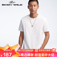 BODYWILD爱慕旗下同款舒适打底可外穿短袖时尚T恤ZBN12QU1白色180 白色-短袖