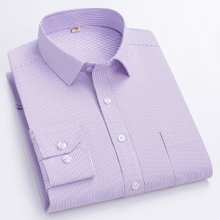 eaeovni长袖衬衫男士白衬衣男大码胖商务正装修身免烫职业工装面试