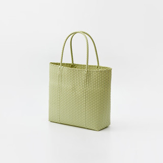 无印良品（MUJI） 手包 环保材料 手提包菜篮子 织包草包 包包 女包 浅绿色 小 长24*宽10*高24cm