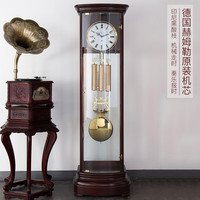 汉时（Hense）印尼黑酸枝落地钟德国机芯欧式大气豪华别墅机械座钟HG915 印尼黑酸枝+德国赫姆勒12音拉绳