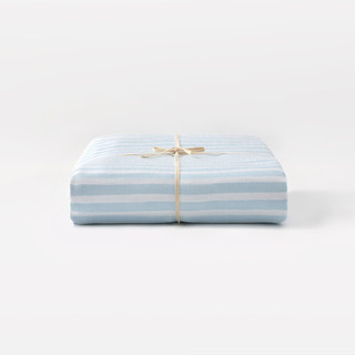 MUJI【凉柔系列】棉混纺双面凉感织毯 空调毯毯子盖毯午休毯 蓝色 3S S 140*200cm