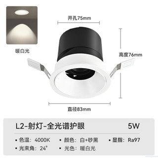 Yeelight 易来 led筒射灯 L2 5W4000K