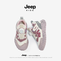 Jeep 吉普 儿童运动透气网面软底跑步鞋