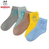 BoBDoG 巴布豆 儿童夏季网眼船袜 10双装