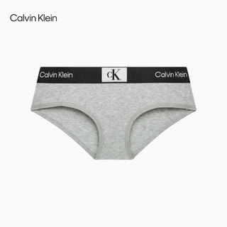 卡尔文·克莱恩 Calvin Klein 内衣女士字母满印ck棉质半包臀防夹臀内裤女QF7295AD P7A-椰青灰 XS