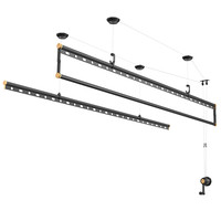 HOTATA 好太太 D-1103 手摇晾衣架 3杆款 2m 黑金