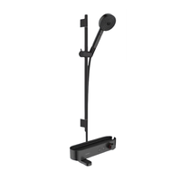 hansgrohe 汉斯格雅 沛适飞系列 简易花洒套装 摩登黑 置物台带下出水款