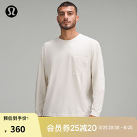 lululemon丨Fundamental™ 男士宽松款长袖 T 恤 LM3ERUS 米白色 M