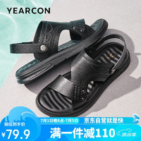 YEARCON 意尔康 轻便舒适凉鞋 96556W 黑色