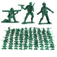 KIDNOAM 亲子好物国潮军人小兵人塑料模型真模型兵人兵 模型小兵人200个装）绿色