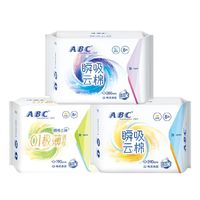 ABC 瞬吸云棉卫生巾日夜组合 6包共48片（赠安睡裤一条）