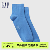 Gap男装2024夏季字母logo低筒袜运动简约经典短袜袜子541310 水蓝色 ONESIZE