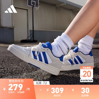 adidas 阿迪达斯 「小锯齿」D-PAD CLASSIC休闲篮球运动板鞋男女阿迪达斯 汉玉白/皇家蓝/乳白色