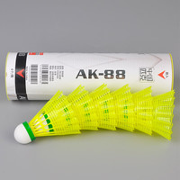 匹克夜光羽毛球耐打室外防风发光羽毛球塑料夜用训练球尼龙球 PK-G04(红光2只+蓝光2只)