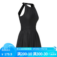 迪卡侬（DECATHLON）泳衣女温泉显瘦遮肚温泉连体小黑裙游泳衣泳装NABWW 新-优雅纯黑（带胸垫） 38/S/90-100斤/偏小一码