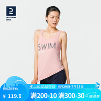 迪卡侬（DECATHLON）泳衣女显瘦遮肚游泳衣仙女泳装保守连体温泉nabWW 樱花薄荷春（平角内衬） 38/S/90-100斤