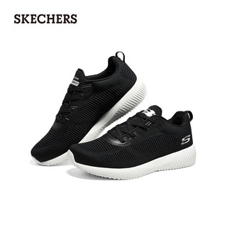 斯凯奇（SKECHERS）休闲鞋简约百搭缓震跑步鞋子232290 黑色/白色/BKW 45 