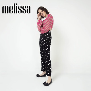 Melissa（梅丽莎）蝴蝶结鱼嘴低跟时尚通勤女士时装单鞋33551 亮闪/丁香紫 38