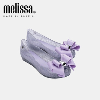 Melissa（梅丽莎）蝴蝶结鱼嘴低跟时尚通勤女士时装单鞋33551 亮闪/丁香紫 38