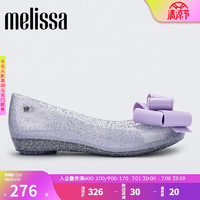 Melissa（梅丽莎）蝴蝶结鱼嘴低跟时尚通勤女士时装单鞋33551 亮闪/丁香紫 37