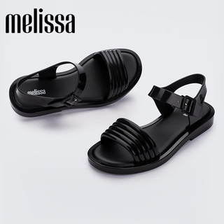 Melissa梅丽莎女款夏季休闲外穿平底凉鞋35680 黑色 39