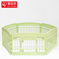 爱丽思爱丽思宠物围栏大中小型犬家用隔离门栏有门6片装抹茶色 【带门6片获】抹茶色