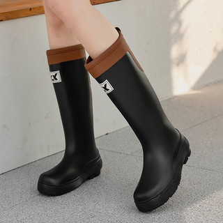 DG&DU2024高筒雨靴女款成人防滑防水雨鞋长筒软底水鞋下雨天穿的鞋 【单鞋款-
