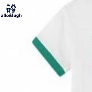 allo&lugh阿路和如2024夏季儿童童装男童短袖T恤时髦韩版简约潮流上衣 白色 90cm