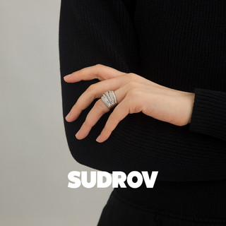 SUDROV素觉小众高级感轻奢戒指女原创时尚个性莫桑石食指戒 16号55.3mm