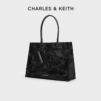 CHARLES & KEITH CHARLES&KEITH24夏新款CK2-30782346大容量褶皱手提托特包腋下包