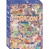 古部 成人拼图1000片 卡通龙年成年玩具减压治愈高难度减压拼图11AF01K3260 1000片卡通龙年