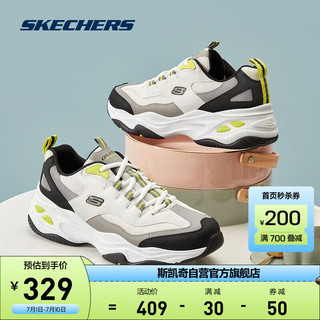 SKECHERS 斯凯奇 D'Lites 4.0 中性休闲运动鞋 237226/WBGY 白色/黑色/灰色 41