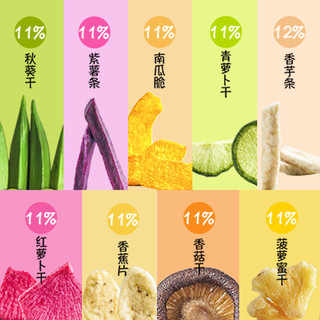 88VIP：每果时光 综合果蔬干200g混合果干水果脆蔬菜干秋葵香菇休闲零食 原味