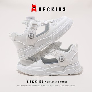 百亿补贴：ABCKIDS 童鞋女童女孩夏季网面透气旋钮凉鞋鞋镂空板鞋儿童青少年